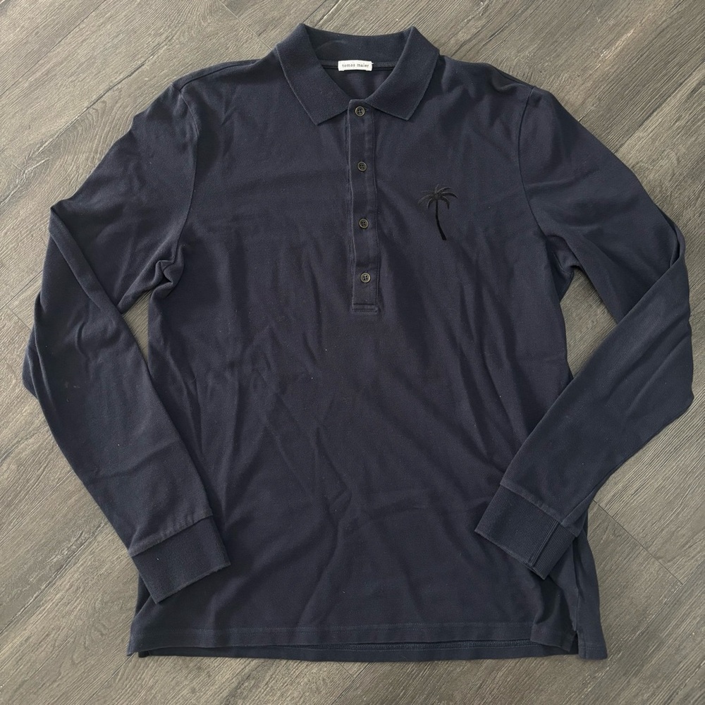 Tomas Maier Italia SRL Shirt Men's M Made in Italy Long Sleeve Polo Collared